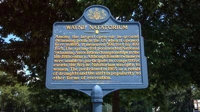 Wayne Natatorium Marker. Click for full size. Wayne Natatorium Marker image. Click for full size.