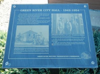 Green River City Hall - 1942-1954 Marker image. Click for full size.