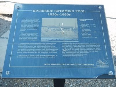 Riverside Swimming Pool Marker image. Click for full size.