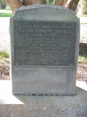 Major Wesley Powell and Party Marker. Click for full size. Major Wesley Powell and Party Marker image. Click for full size.