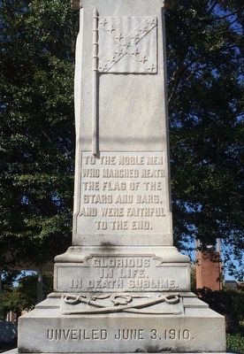 Grenada County Confederate Monument Marker (Front) image. Click for full size.
