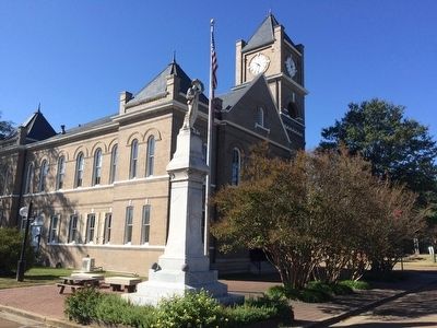 Confederate Monument with courthouse in background.. Click for full size. Confederate Monument with courthouse in background. image. Click for full size.