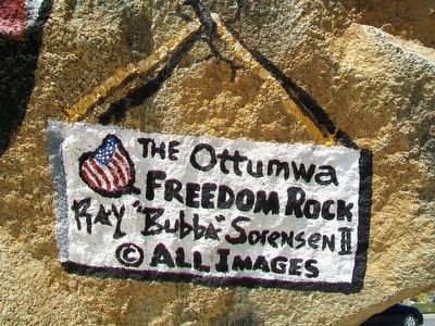 Ottumwa Freedom Rock Veterans Memorial Artist image. Click for full size.