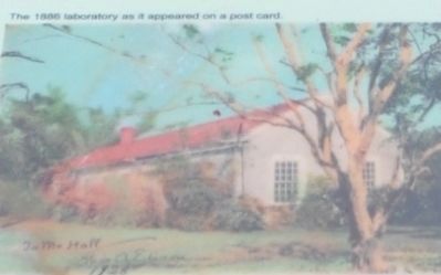The 1886 laboratory as it appeared on a post card. image. Click for full size.