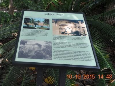 Edison Pier Marker. Click for full size. Edison Pier Marker image. Click for full size.