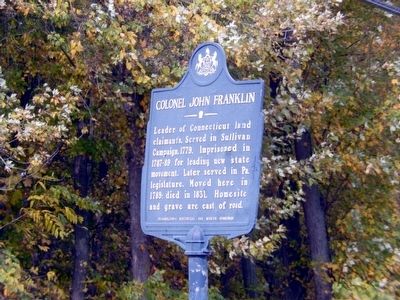 Colonel John Franklin Marker image. Click for full size.