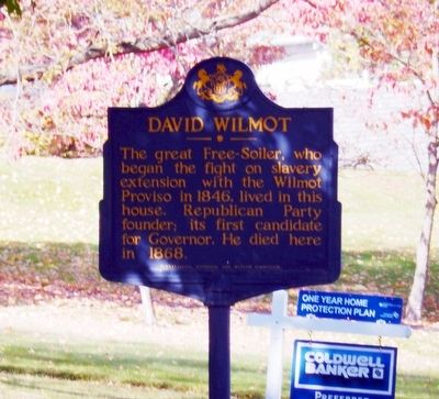 David Wilmot Marker. Click for full size. David Wilmot Marker image. Click for full size.