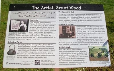 The Artist, Grant Wood Marker. Click for full size. The Artist, Grant Wood Marker image. Click for full size.
