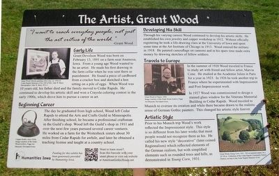 The Artist, Grant Wood Marker image. Click for full size.