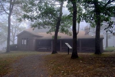 A Civil Rights Victory Marker and Picnic Lodge image. Click for full size.