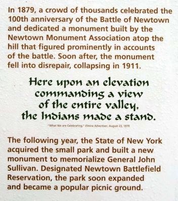 Newtown Battlefield Reservation Marker image. Click for full size.