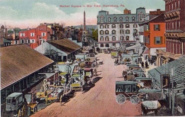 <i>Market Square in Wartime, Harrisburg, Pa.</i> image. Click for full size.
