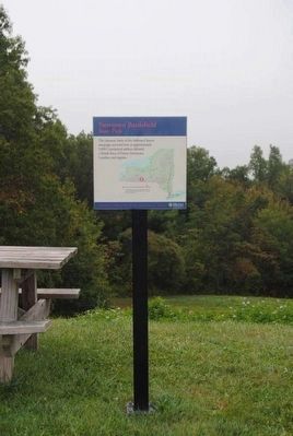 Newtown Battlefield State Park Marker. Click for full size. Newtown Battlefield State Park Marker image. Click for full size.