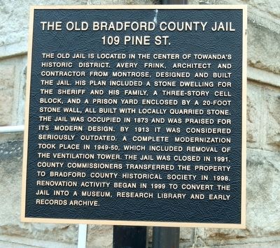 The Old Bradford County Jail Marker image. Click for full size.