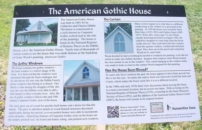The American Gothic House Marker image. Click for full size.