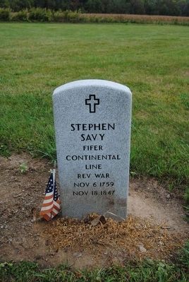 Fifer Stephen Savy Tombstone image. Click for full size.