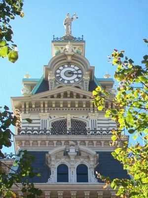 Davis County Courthouse Belfry and Clock Tower image. Click for full size.