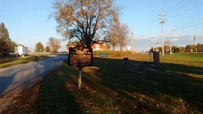 Union Line, Santa Fe Trail, and Price's Great Missouri Raid Markers. Click for full size. Union Line, Santa Fe Trail, and Price's Great Missouri Raid Markers image. Click for full size.