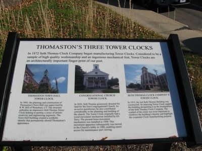 Thomaston’s Three Tower Clocks Marker image. Click for full size.