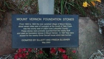 Mount Vernon Foundation Stones Marker. Click for full size. Mount Vernon Foundation Stones Marker image. Click for full size.