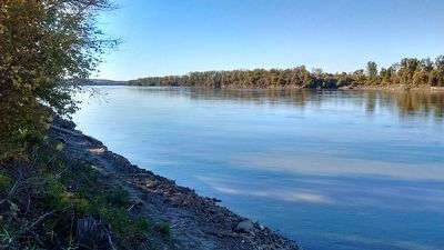 The Missouri River, upstream from the Port of Waverly Marker image. Click for full size.