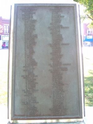 Union Soldiers Monument Honor Roll image. Click for full size.