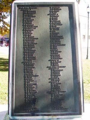 Union Soldiers Monument Honor Roll image. Click for full size.