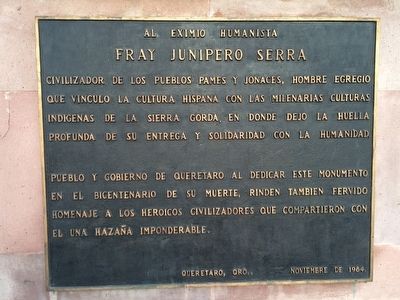 Friar Junipero Serra Marker image. Click for full size.