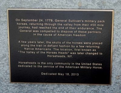 Horseheads Marker. Click for full size. Horseheads Marker image. Click for full size.