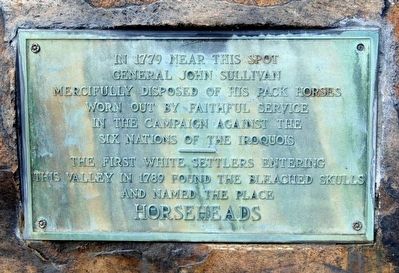 Horseheads Marker. Click for full size. Horseheads Marker image. Click for full size.