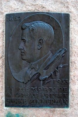 Eugene Zimmerman Monument<br>Located Nearby in Teal Park. Click for full size. Eugene Zimmerman Monument<br>Located Nearby in Teal Park image. Click for full size.