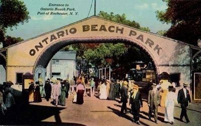 <i>Entrance to Ontario Beach Park, Port of Rochester, N.Y.</i> image. Click for full size.