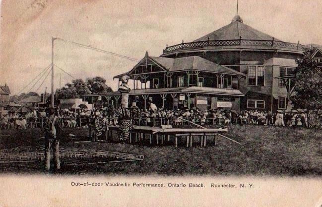 <i>Out-of-Door Vaudeville Performance, Ontario Beach. Rochester, N.Y.</i> image. Click for full size.