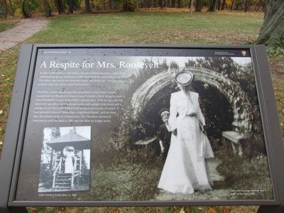 A Respite for Mrs. Roosevelt Marker. Click for full size. A Respite for Mrs. Roosevelt Marker image. Click for full size.