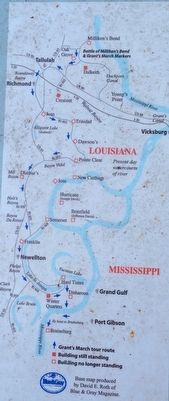 Grant's March Thru Louisiana Map image. Click for full size.