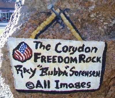 Corydon Freedom Rock Veterans Memorial Artist. Click for full size. Corydon Freedom Rock Veterans Memorial Artist image. Click for full size.