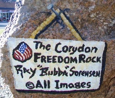 Corydon Freedom Rock Veterans Memorial Artist image. Click for full size.