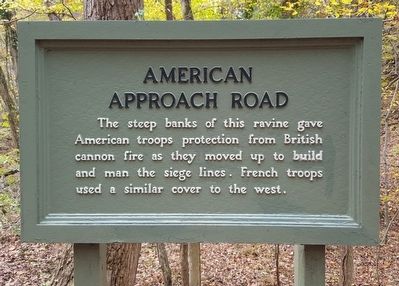 American Approach Road Marker. Click for full size. American Approach Road Marker image. Click for full size.