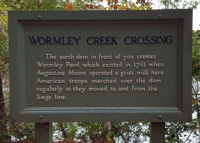 Wormley Creek Crossing Marker image. Click for full size.