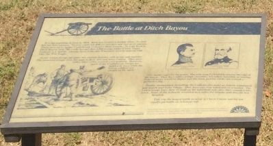The Battle at Ditch Bayou Marker. Click for full size. The Battle at Ditch Bayou Marker image. Click for full size.