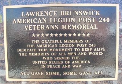 Veterans Memorial Marker. Click for full size. Veterans Memorial Marker image. Click for full size.