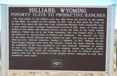Hilliard, Wyoming Marker image. Click for full size.