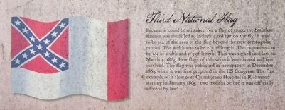 National Flags of the Confederate States of America 1861-1865 Marker - Third National Flag image. Click for full size.
