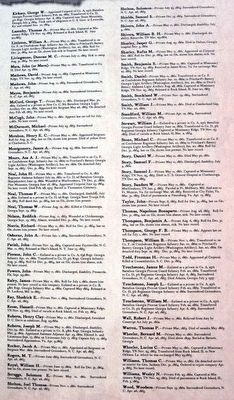 Muster Roll of Company D, 5th Regiment Marker. Click for full size. Muster Roll of Company D, 5th Regiment Marker image. Click for full size.