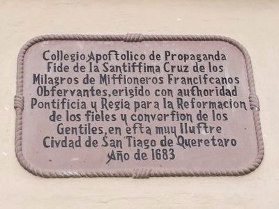 An additional marker on the Templo de la Santa Cruz image. Click for full size.