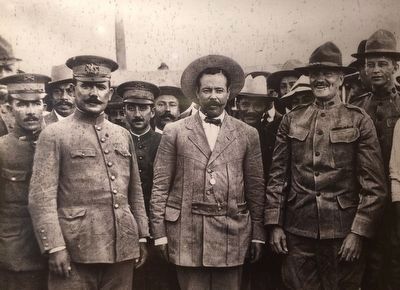 Álvaro Obregón, Pancho Villa, John Pershing and other military members.. Click for full size. Álvaro Obregón, Pancho Villa, John Pershing and other military members. image. Click for full size.