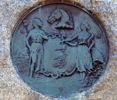 New Jersey State Seal on the 14th NJ Monument image. Click for full size.