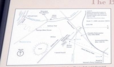 The map on The Battle of Lime Hill Marker image. Click for full size.
