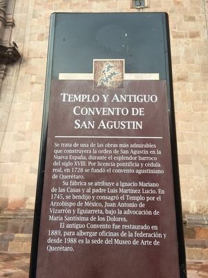 The previous Temple and Old Convent of San Agustin Marker image. Click for full size.