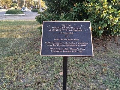 Site of Mound Bayou Oil Mill & Manufacturing Company Marker image. Click for full size.